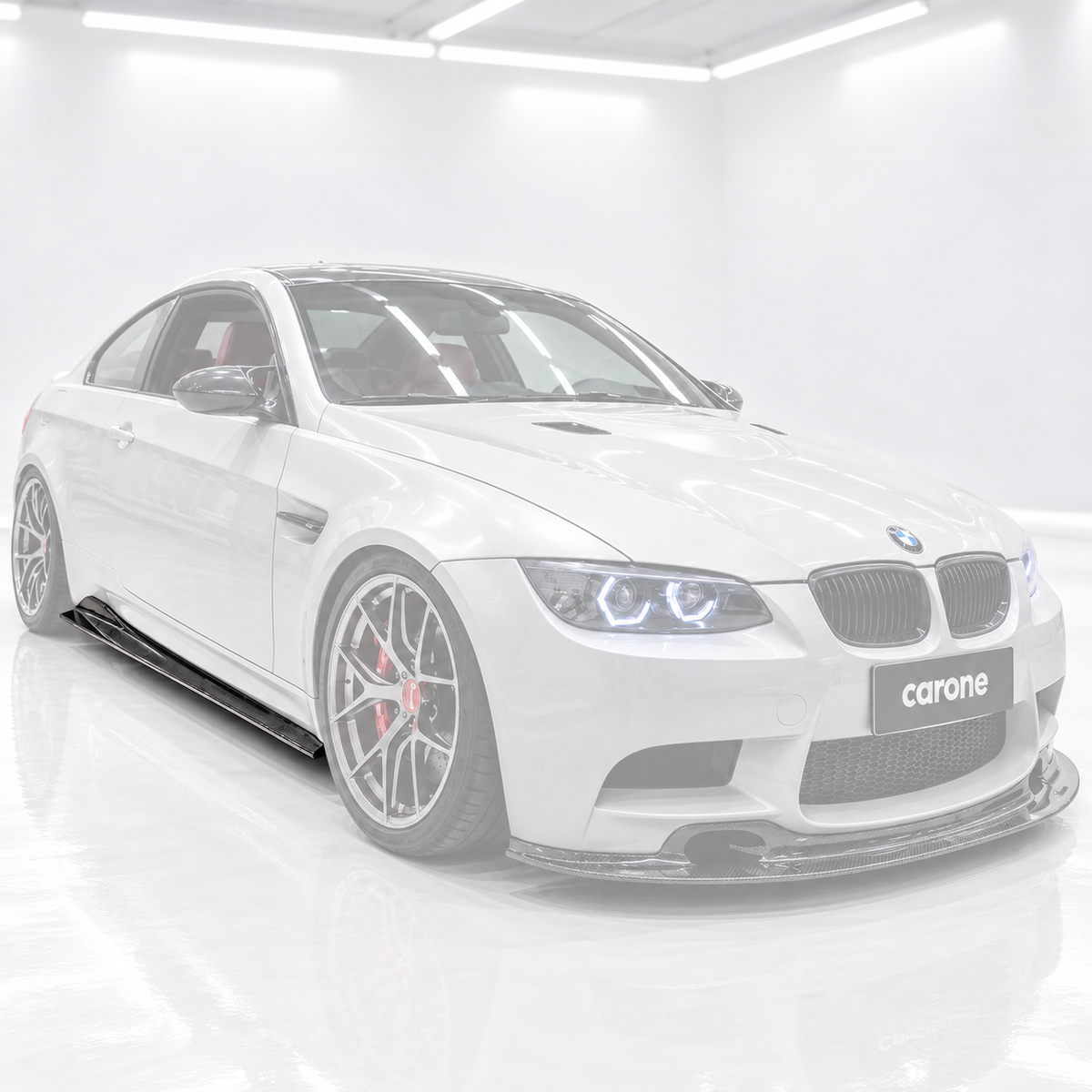Divisores de extensión de faldón lateral de fibra de carbono de rendimiento para BMW E92 E93 M3 08-13