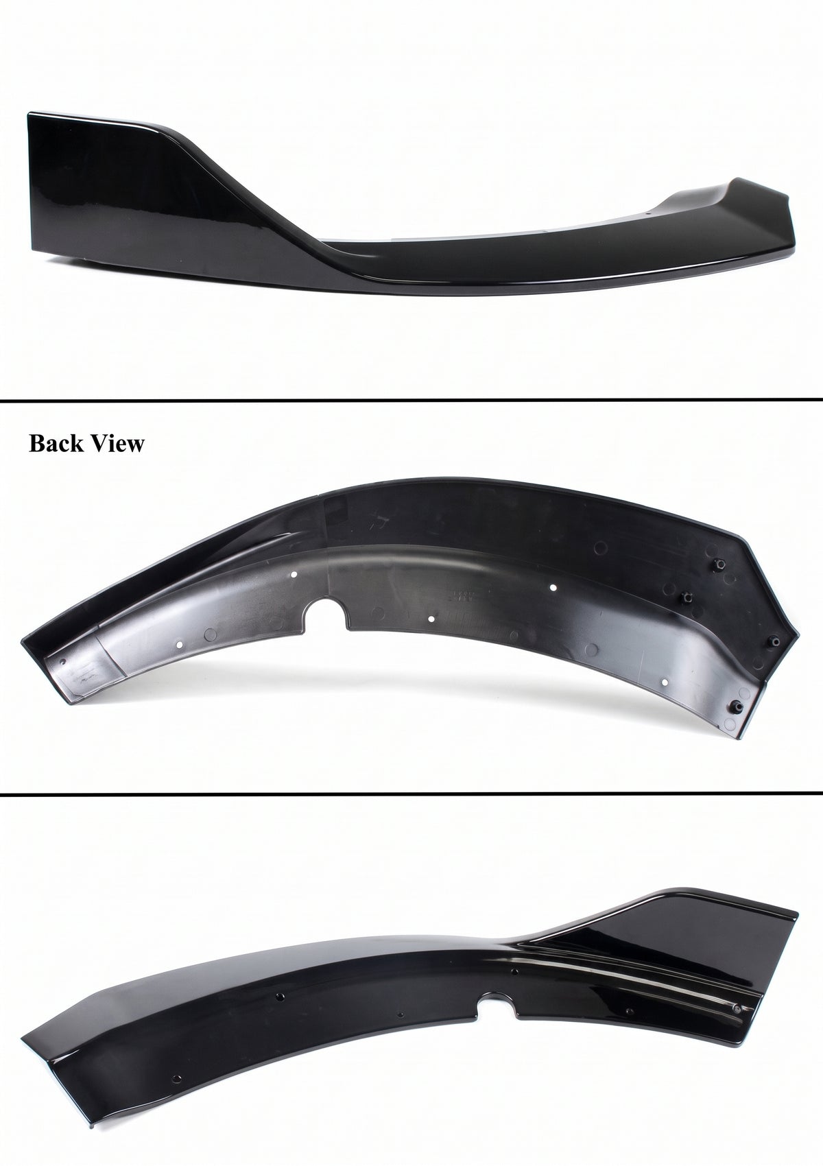 DODGE CHARGER SRT V3 15-23 DIVISOR DE LABIOS PARA PARACHOQUES DELANTERO NEGRO BRILLANTE DOBLE CUBIERTA