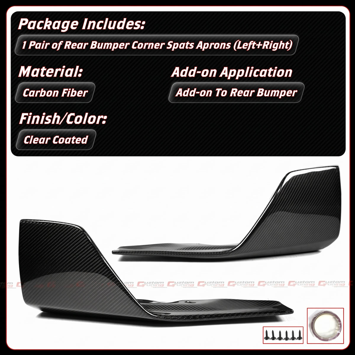 Extensión de espatas de parachoques trasero de fibra de carbono real para BMW M2 G87 2023-2026