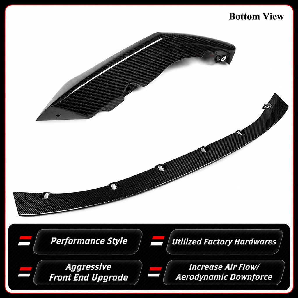 LABIO DE PARACHOQUES DELANTERO DE FIBRA DE CARBONO PARA BMW G80 M3 G82 G83 M4 MP 2021-2026