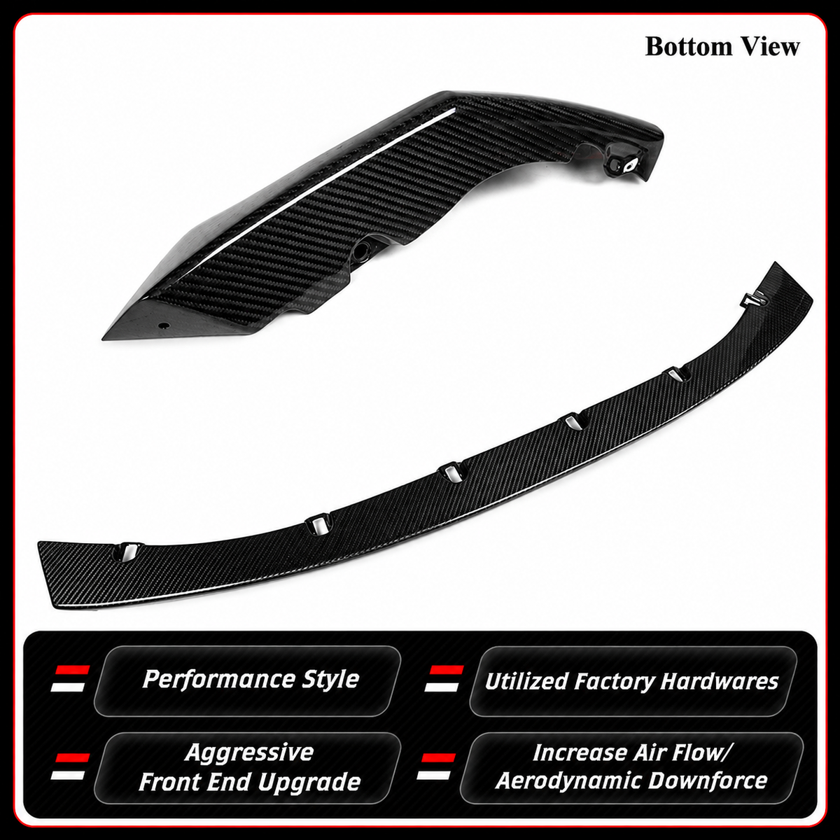 LABIO DE PARACHOQUES DELANTERO DE FIBRA DE CARBONO PARA BMW G80 M3 G82 G83 M4 MP 2021-2026
