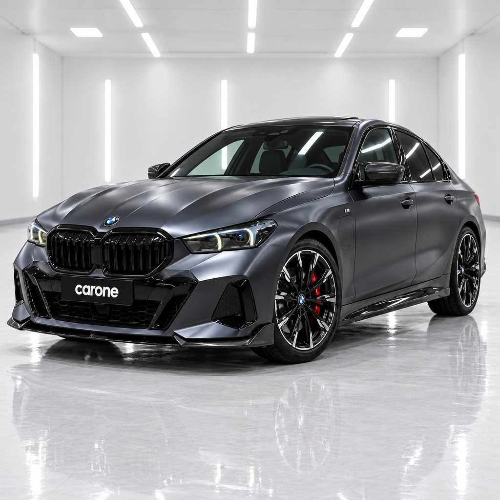 PARA 2024-2026 BMW G60 530I 540I I5 M SPORT MP ESTILO BRILLO NEGRO PARACHOQUES DELANTERO LABIO