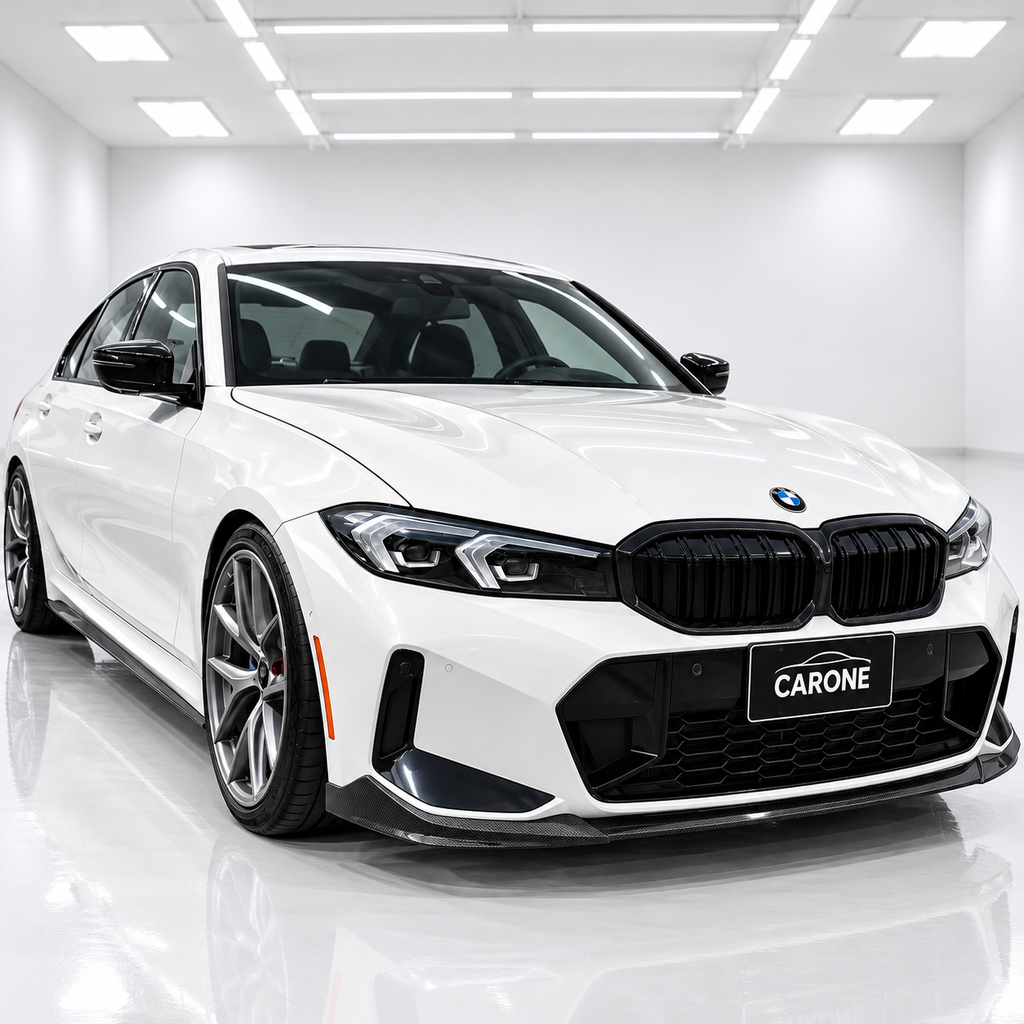 EXTENSIÓN DE FALDÓN LATERAL NEGRO BRILLANTE ESTILO CMS 19-2026 BMW G20 330I 330E M340I