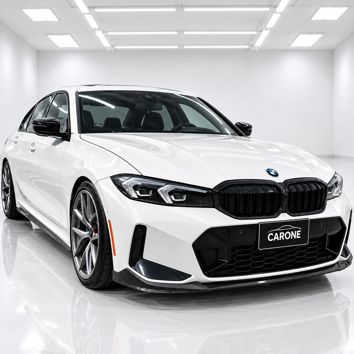 EXTENSIÓN DE FALDÓN LATERAL NEGRO BRILLANTE ESTILO CMS 19-2026 BMW G20 330I 330E M340I