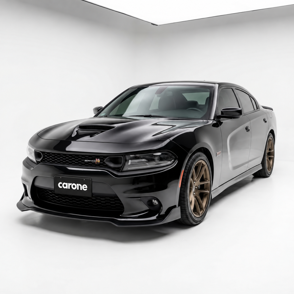 Dodge Charger SRT Scat Pack 2015-2023 Parachoques delantero negro brillante divisor de labios
