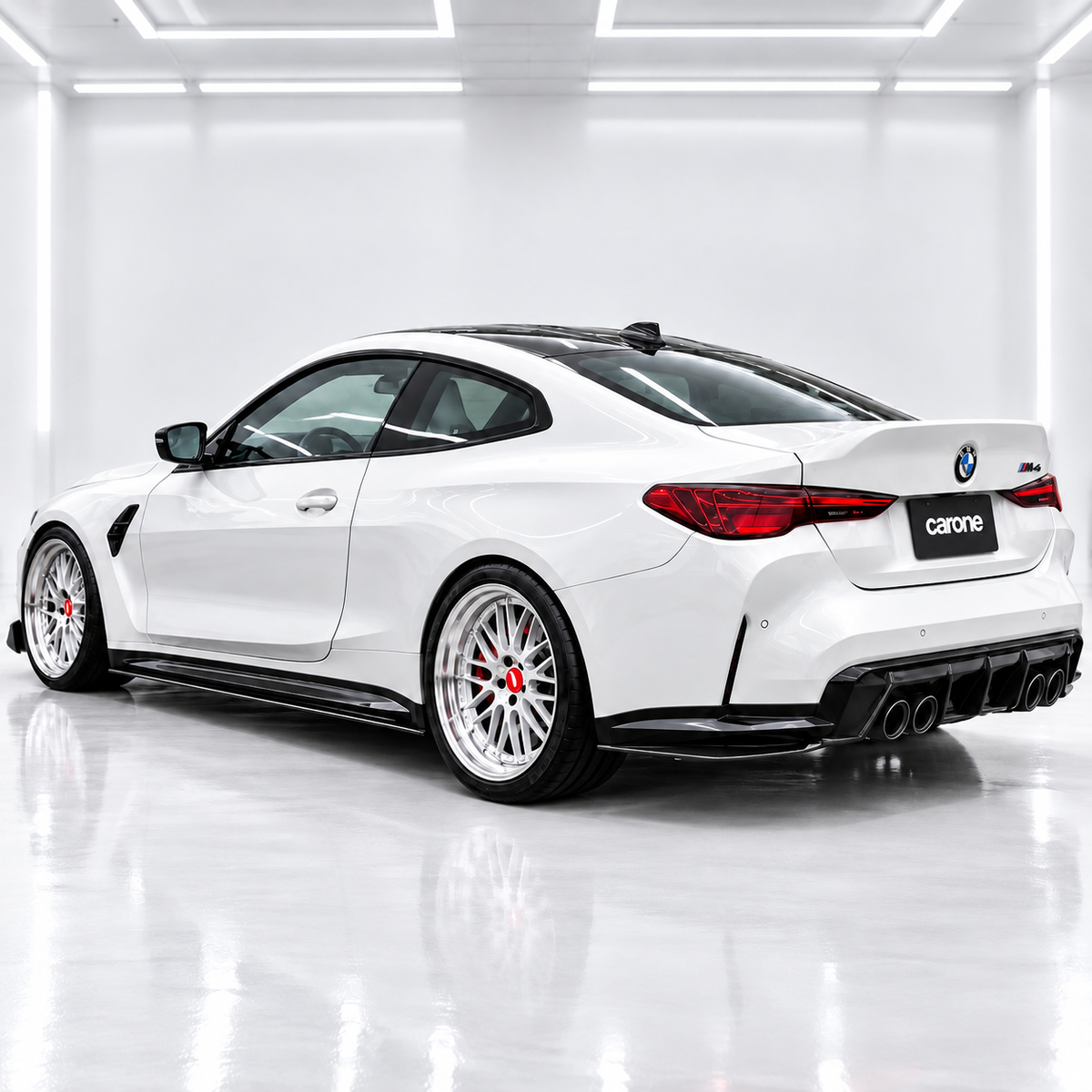 Divisores de extensión de faldón lateral de fibra de carbono real para BMW G80 M3 G82 G83 M4 21-26