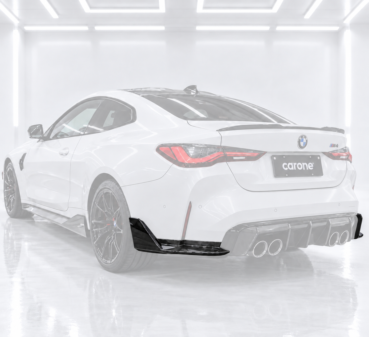 Extensión de esquina de parachoques trasero de fibra de carbono seco estilo MP BMW G82 G83 M4 21-26
