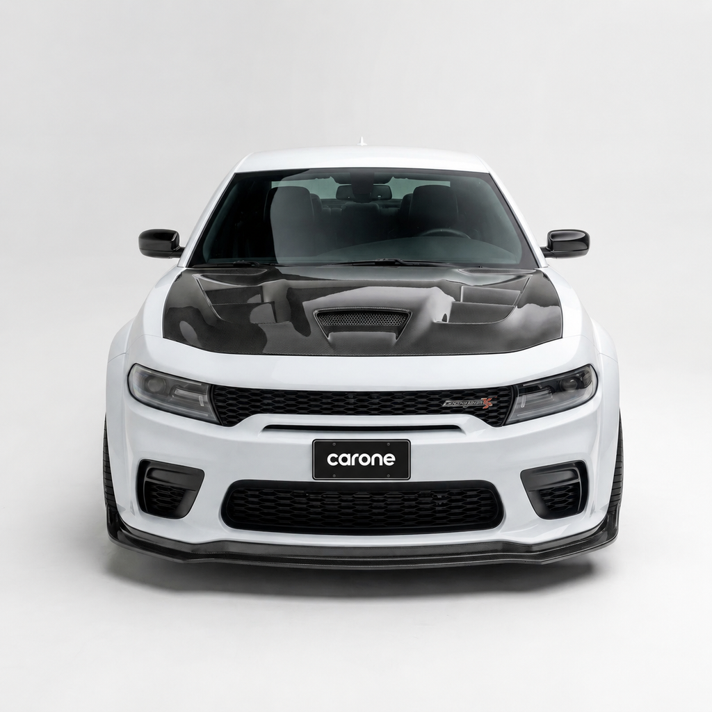 Dodge Charger SRT 20-23 WideBody estilo H winglet mate negro parachoques delantero labio