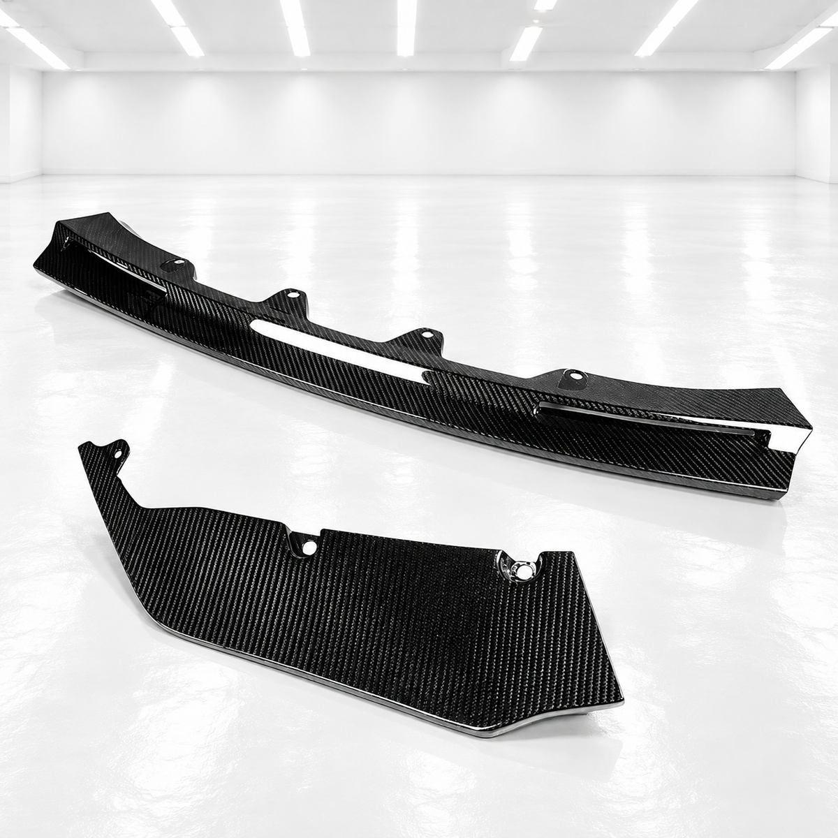 PARA BMW G80 M3 G82 G83 M4 V 2021-26 ESTILO 3 PIEZAS FIBRA DE CARBONO SECO PARACHOQUES DELANTERO LABIO