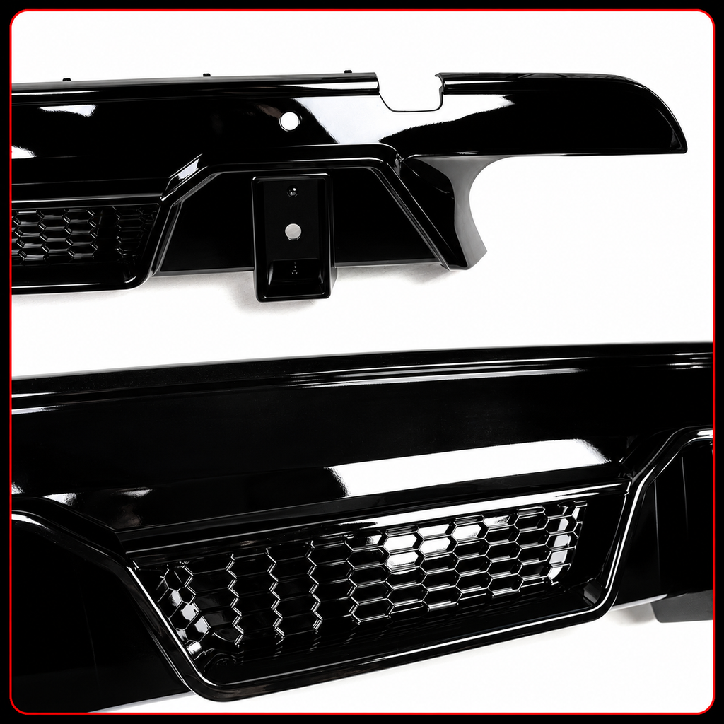 DIFUSOR DE PARACHOQUES TRASERO LED NEGRO BRILLANTE PARA BMW F95 X5M F96 X6M LT 20-26