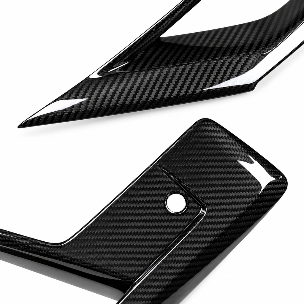 PARACHOQUES DELANTERO COMPLETO DE FIBRA DE CARBONO PARA BMW X3M X4M 2022-2025 MOLDURA DE VENTILACIÓN DE CONDUCTO DE AIRE LATERAL