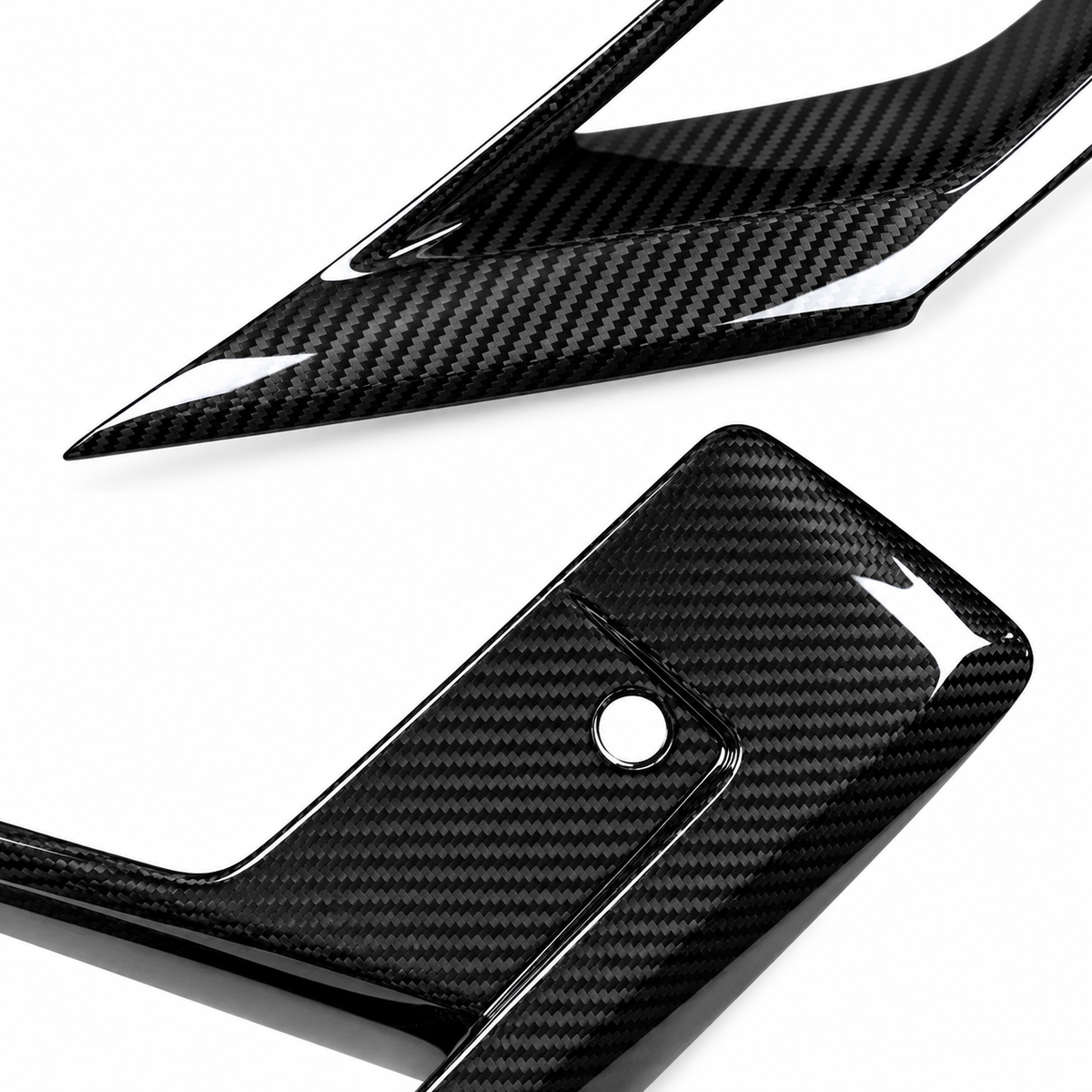 PARACHOQUES DELANTERO COMPLETO DE FIBRA DE CARBONO PARA BMW X3M X4M 2022-2025 MOLDURA DE VENTILACIÓN DE CONDUCTO DE AIRE LATERAL
