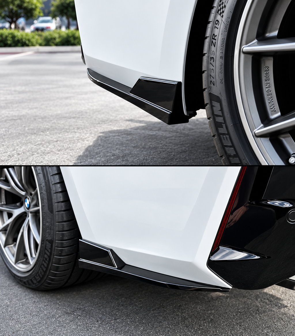 EXTENSIÓN DE PARACHOQUES TRASERO NEGRO BRILLANTE PARA BMW G20 330I M340I M SPORT 2019-26