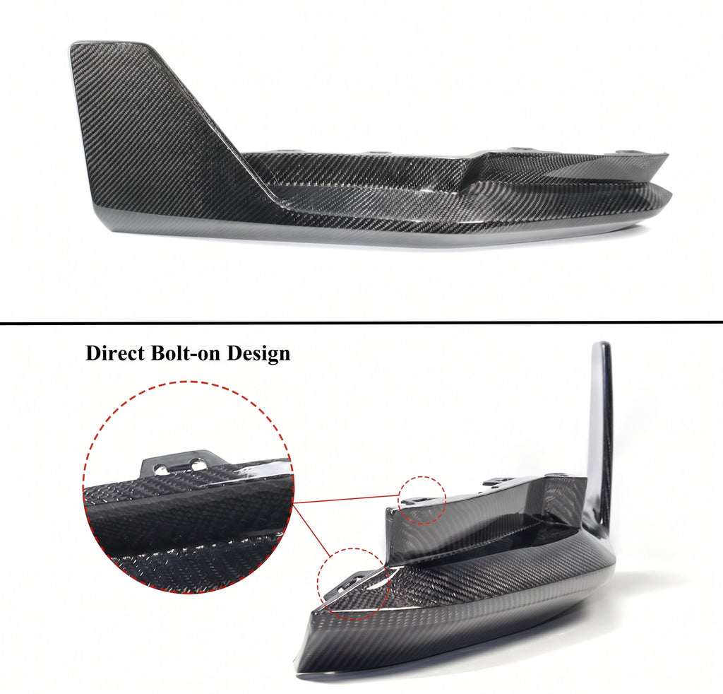 Extensión de parachoques trasero de fibra de carbono estilo rendimiento para BMW G82 G83 M4 21-26