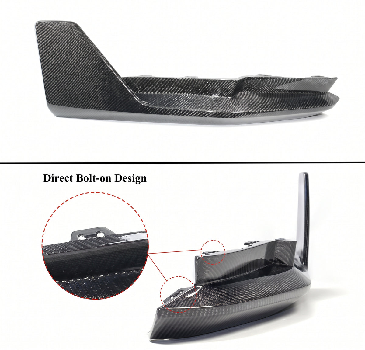 Extensión de parachoques trasero de fibra de carbono estilo rendimiento para BMW G82 G83 M4 21-26