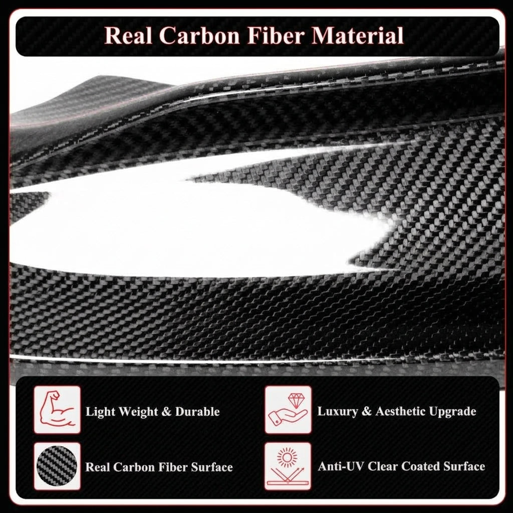 Labio de parachoques delantero de fibra de carbono real estilo V2 para BMW G80 M3 G82 G83 M4 MHC+ 21-26