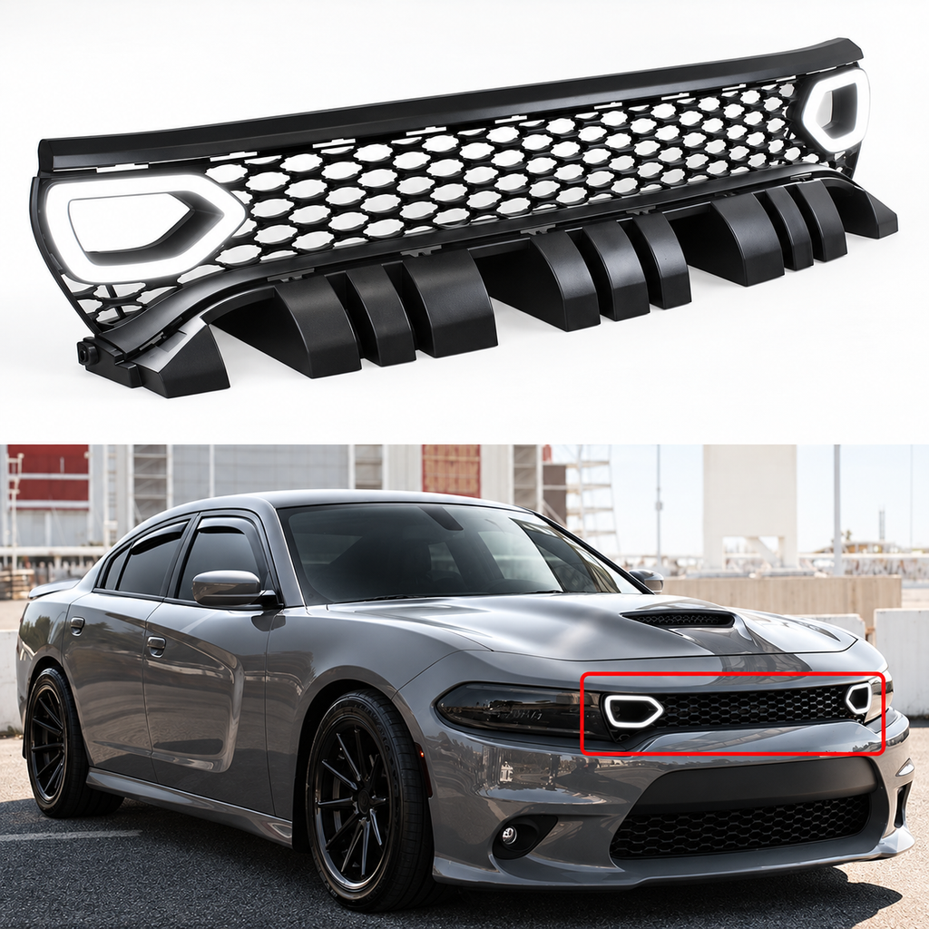 PARA CARGADOR 15-2023 RT SCAT PACK SRT ESTILO INTERRUPTOR TRASERO LED CONDUCTO DE AIRE REJILLA