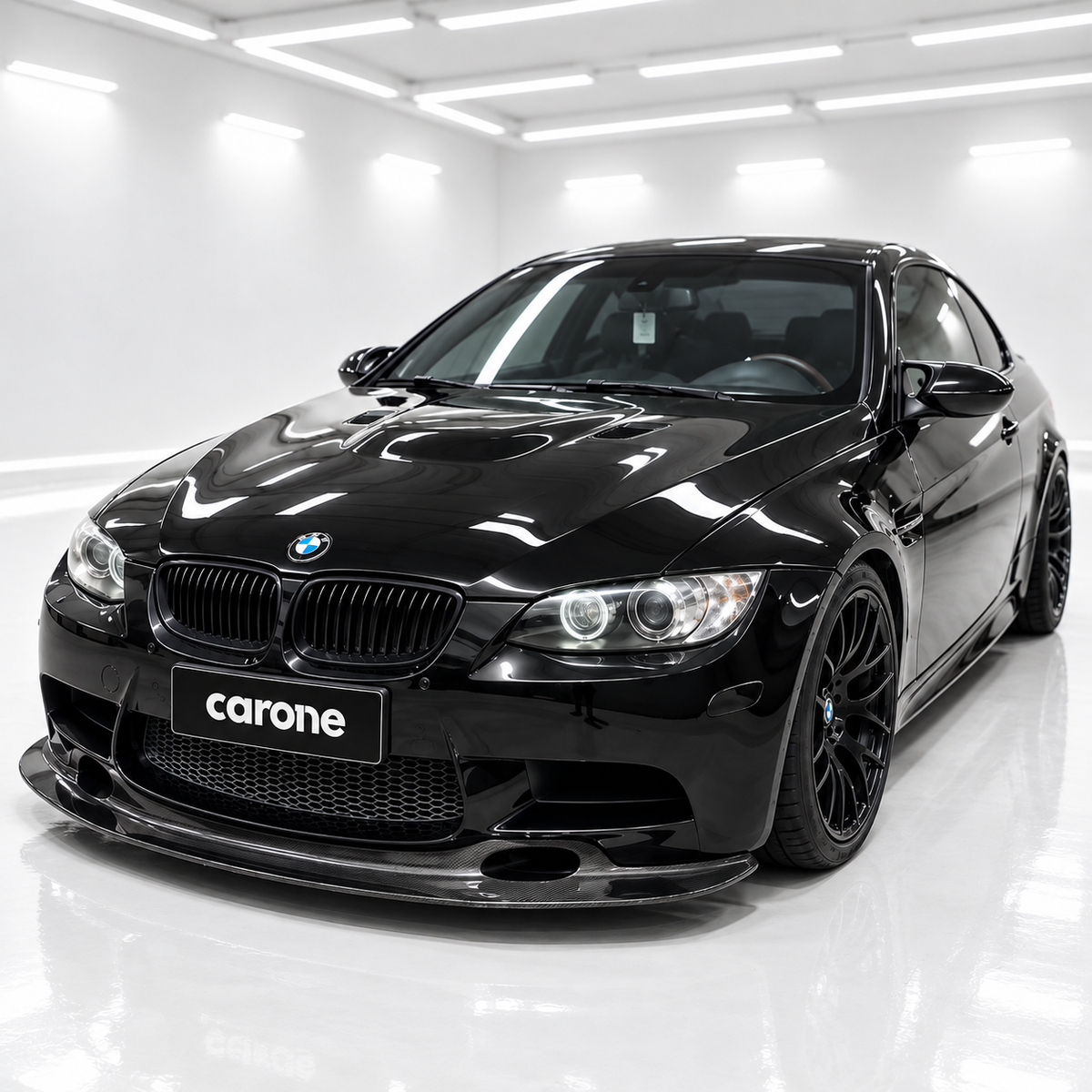 Divisor de labios de parachoques delantero de fibra de carbono estilo BMW E92 E93 E90 M3 GT4 2008-13