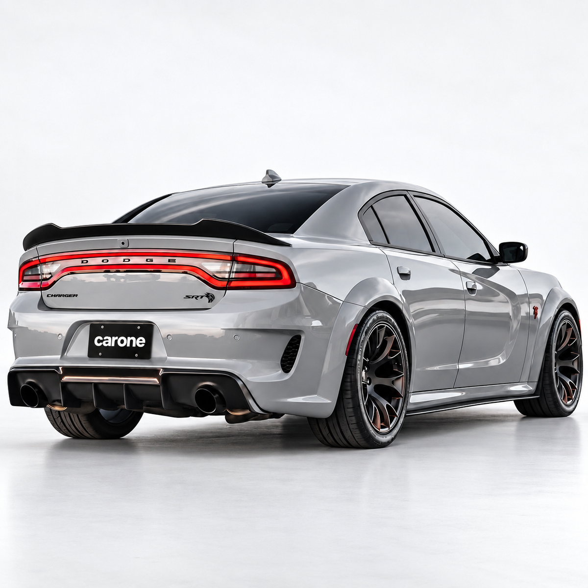 DODGE CHARGER 11-2023 NEGRO BRILLANTE HIGHKICK MALETERO TRASERO ALERÓN DUCKBILL