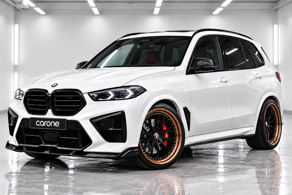 PARACHOQUES DELANTERO NEGRO BRILLANTE DIVISOR DE LABIOS PARA BMW F95 X5M F96 X6M LCI LT ESTILO 24-26