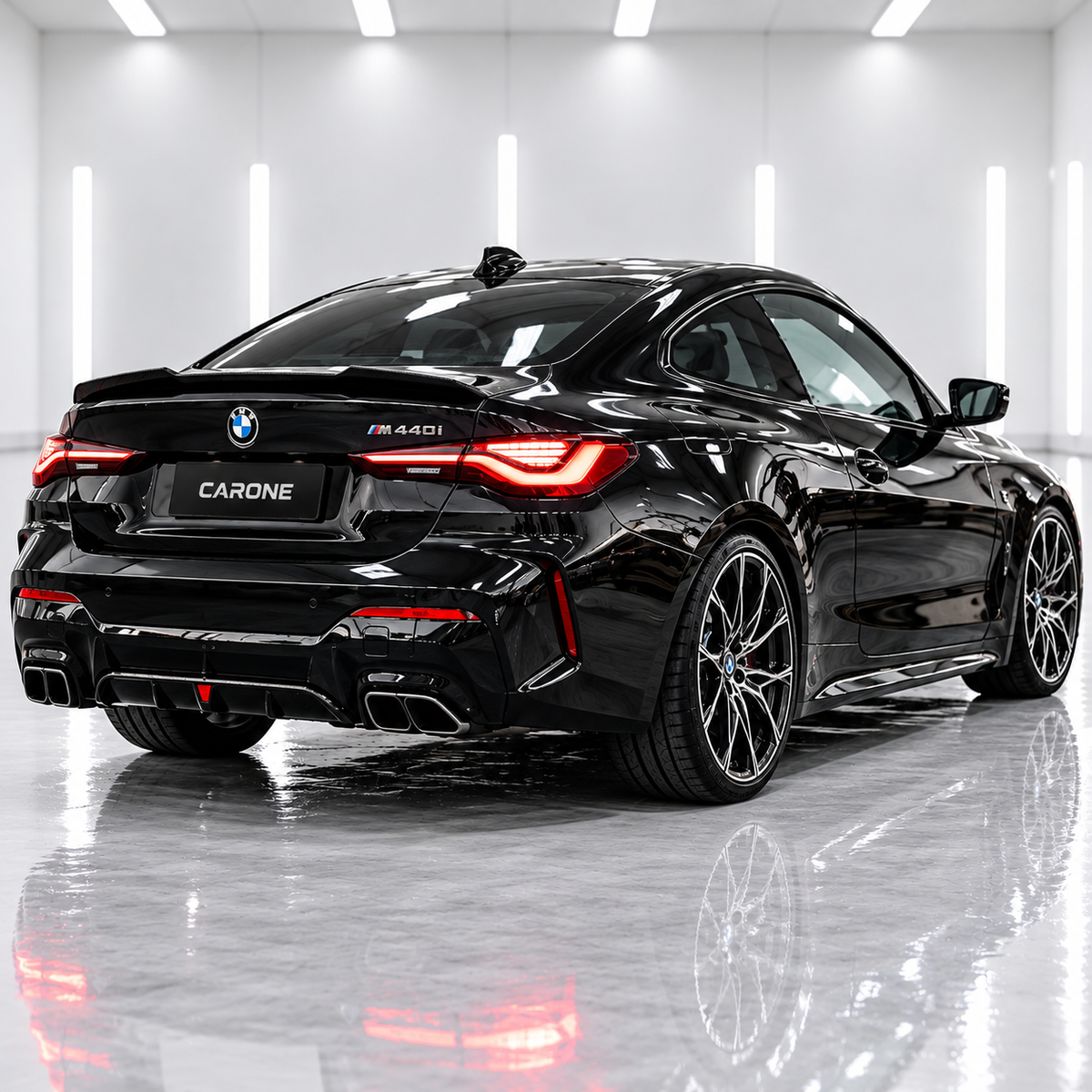PARA BMW G22 SERIE 4 430i M440i G82 M4 NEGRO BRILLANTE ALERÓN MALETERO ESTILO MP 21-26