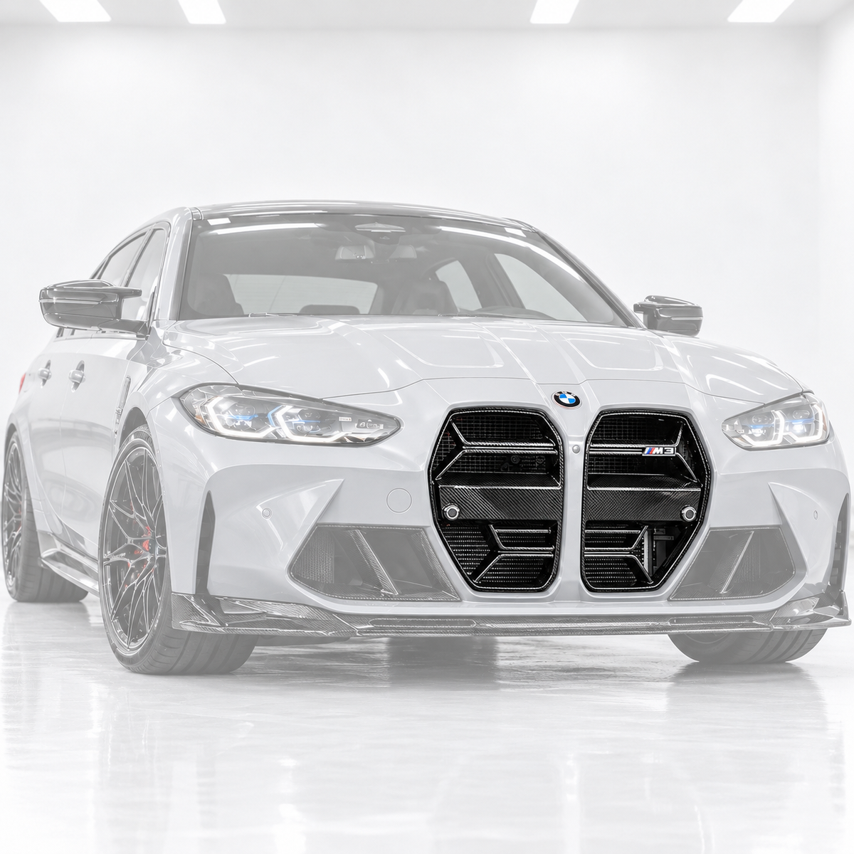PARA BMW M3 G80 M4 G82 G83 CSL ESTILO PREIMPREGNADO FIBRA DE CARBONO NARIZ REJILLA