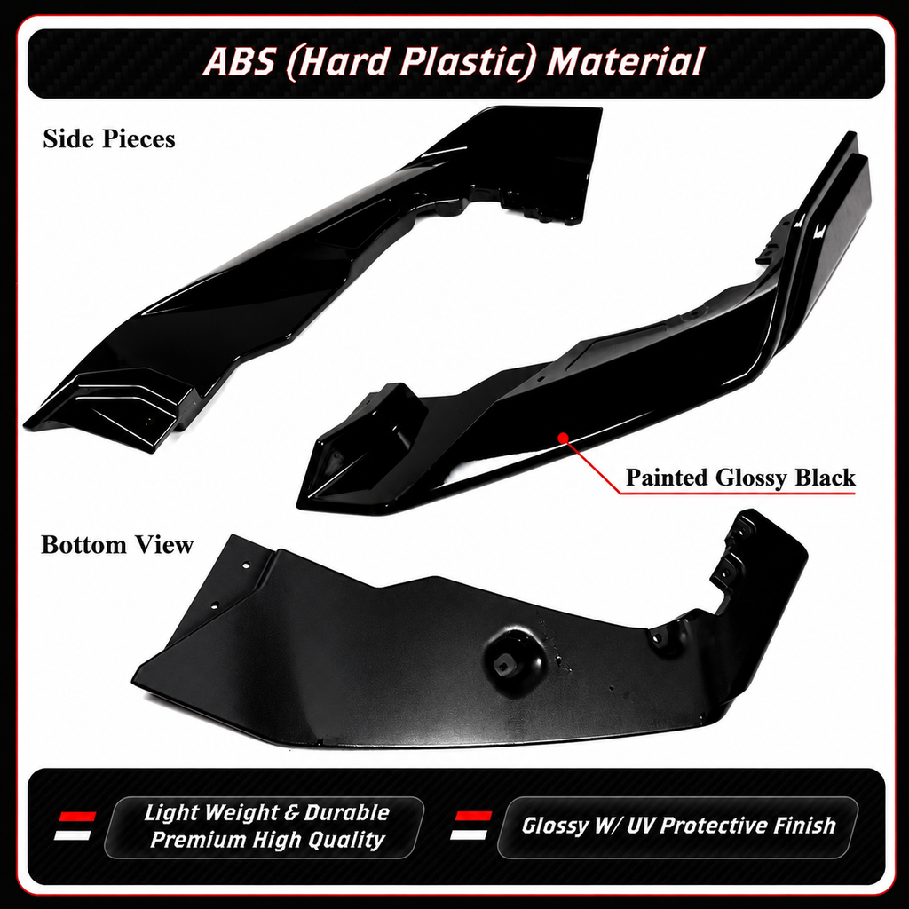 PARACHOQUES DELANTERO NEGRO BRILLANTE DIVISOR DE LABIOS PARA BMW F95 X5M F96 X6M LCI LT ESTILO 24-26