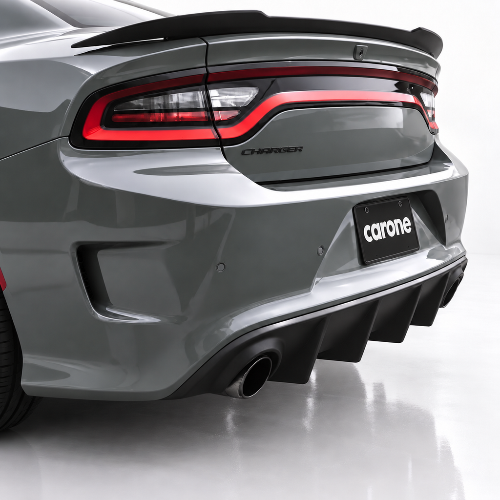 Dodge Charger SRT R/T Scat Pack 2015-2023 Difusor de parachoques trasero negro mate