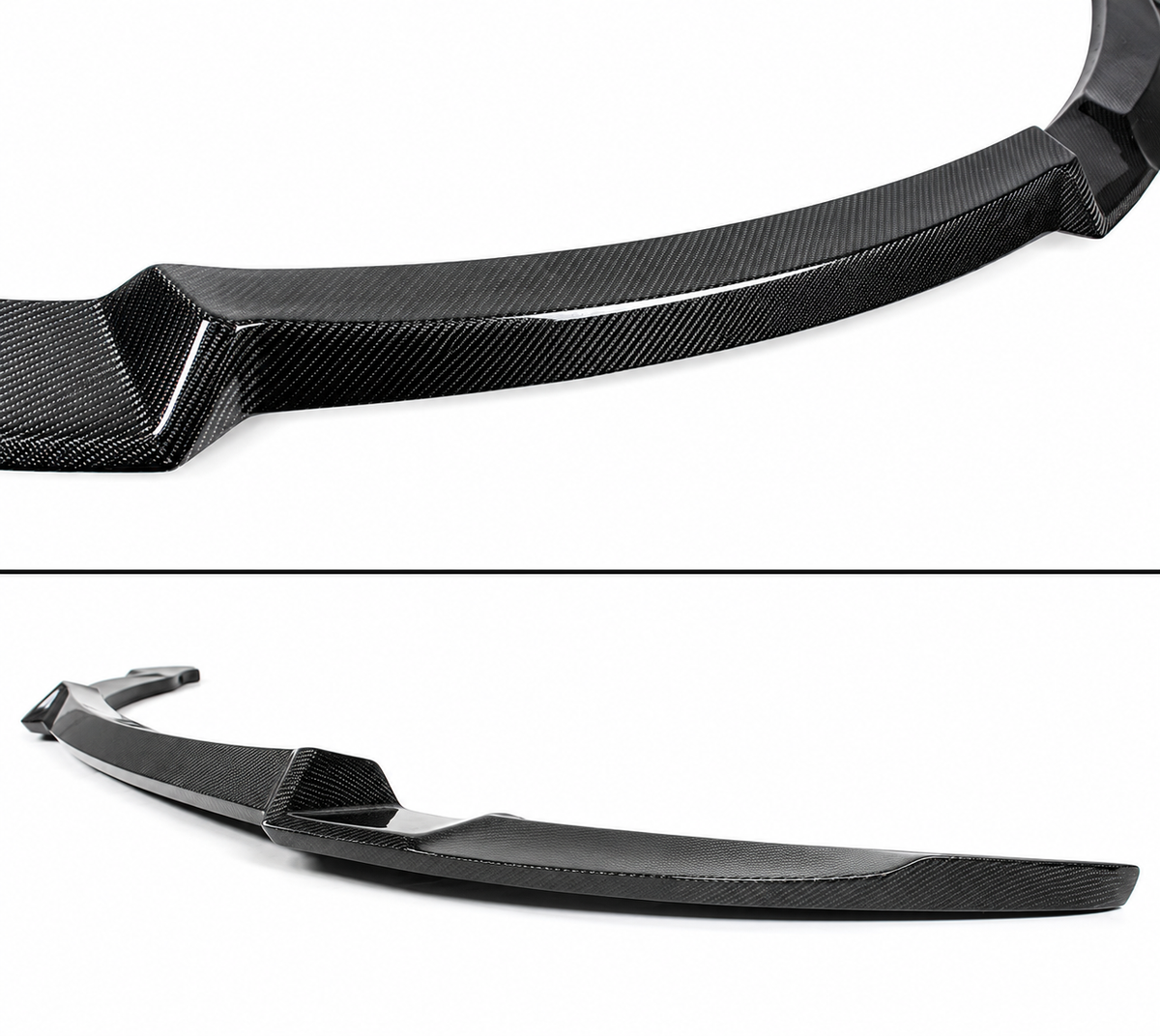 Divisor de labios de parachoques delantero estilo CS de fibra de carbono para BMW F80 M3 F82 F83 M4 15-19