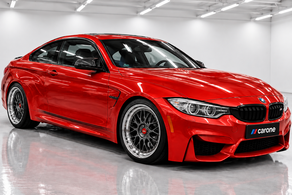 PARA BMW F80 M3 F82 F83 M4 V2 FIBRA DE CARBONO SECO PARACHOQUES DELANTERO MOLDURA COLMILLO SUPERIOR