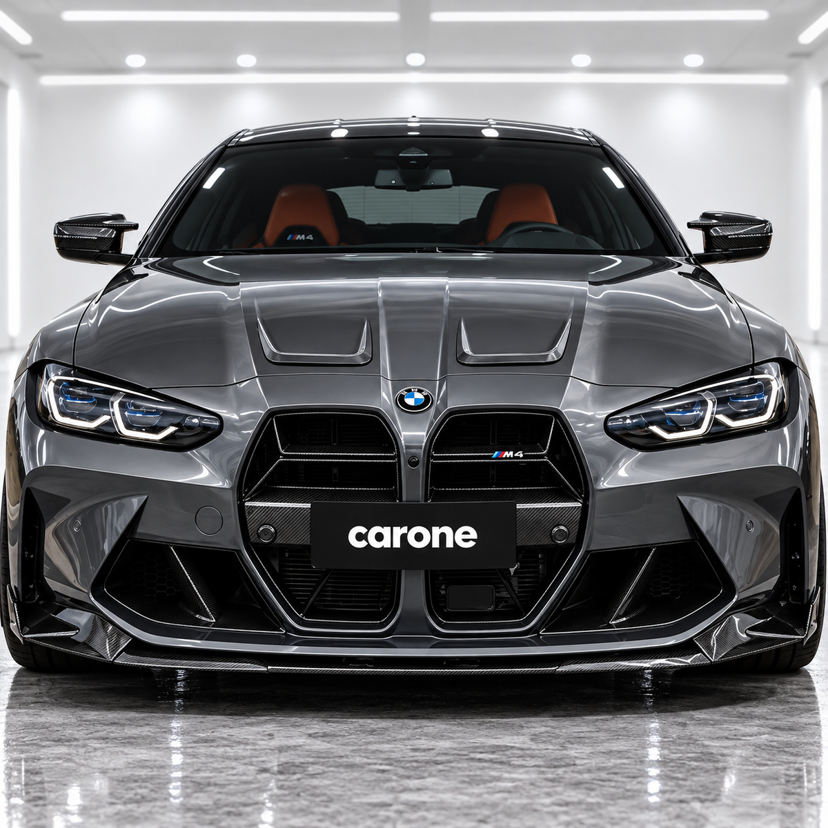 PARA BMW M3 G80 M4 G82 G83 CSL ESTILO ABS NEGRO BRILLANTE PARRILLA NARIZ 2021-2026