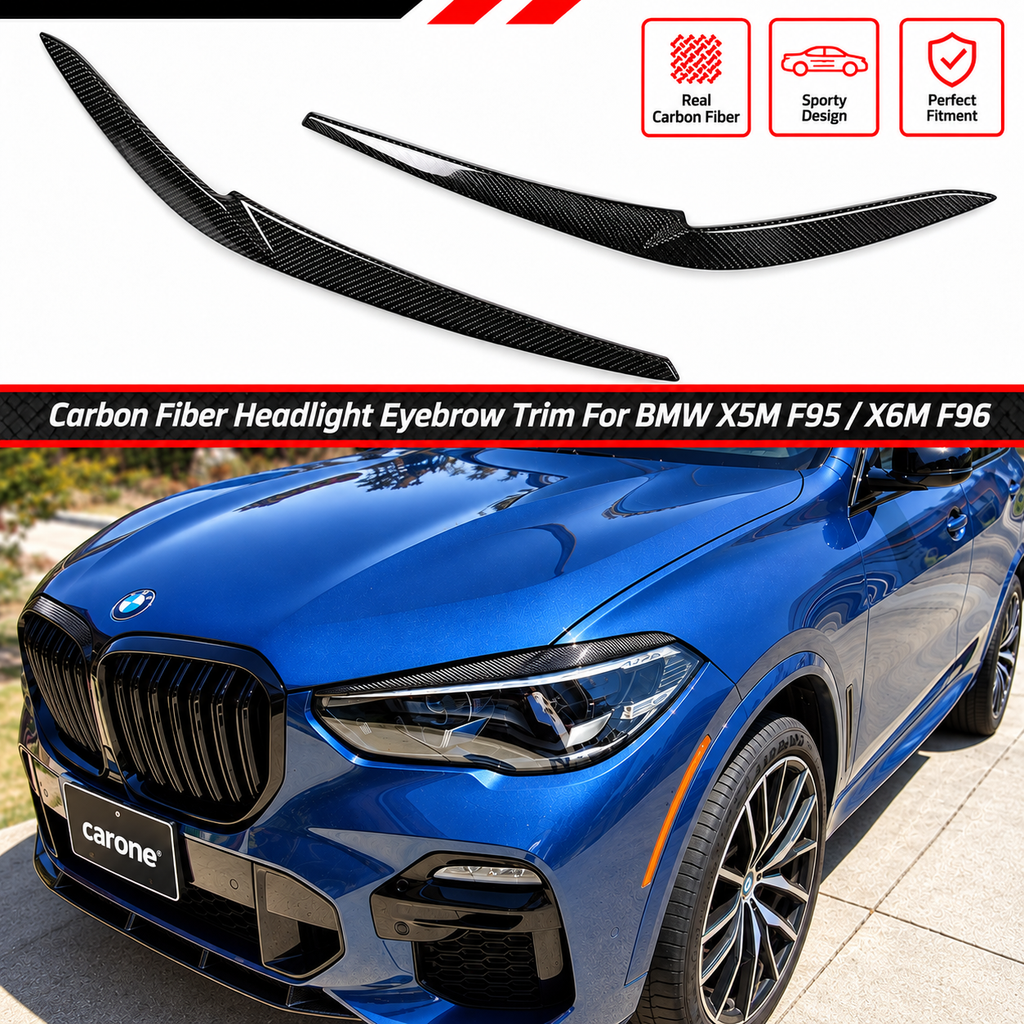 PARA BMW G05 X5 F95 X5M FIBRA CARBONO FARO LÁMPARA PÁRPADO CUBIERTA CEJA 18-2024