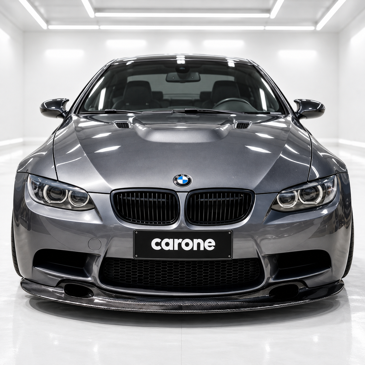 Divisor de labios de parachoques delantero de fibra de carbono estilo BMW E92 E93 E90 M3 GT4 2008-13