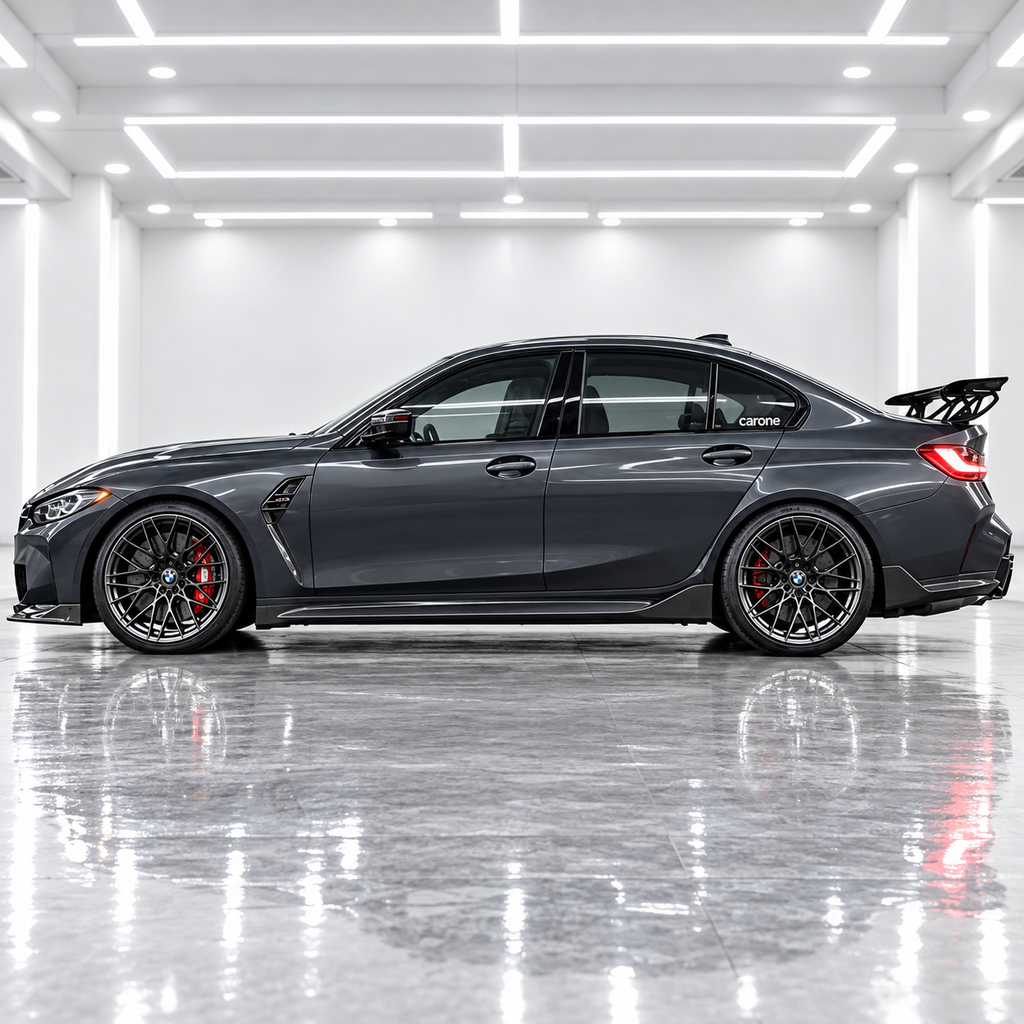 PARA BMW G80 M3 MP ESTILO FIBRA CARBONO REAL FALDÓN EXTENSIÓN LATERAL REPUESTO 21-26
