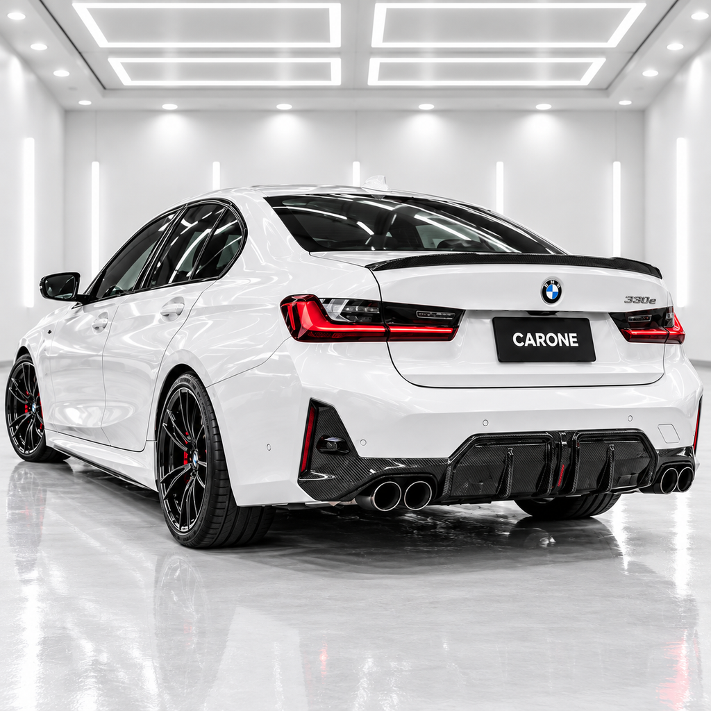 DIFUSOR MEDIO PARACHOQUES TRASERO FIBRA CARBONO REAL DEPORTIVO BMW G20 LCI 330I M 23-26