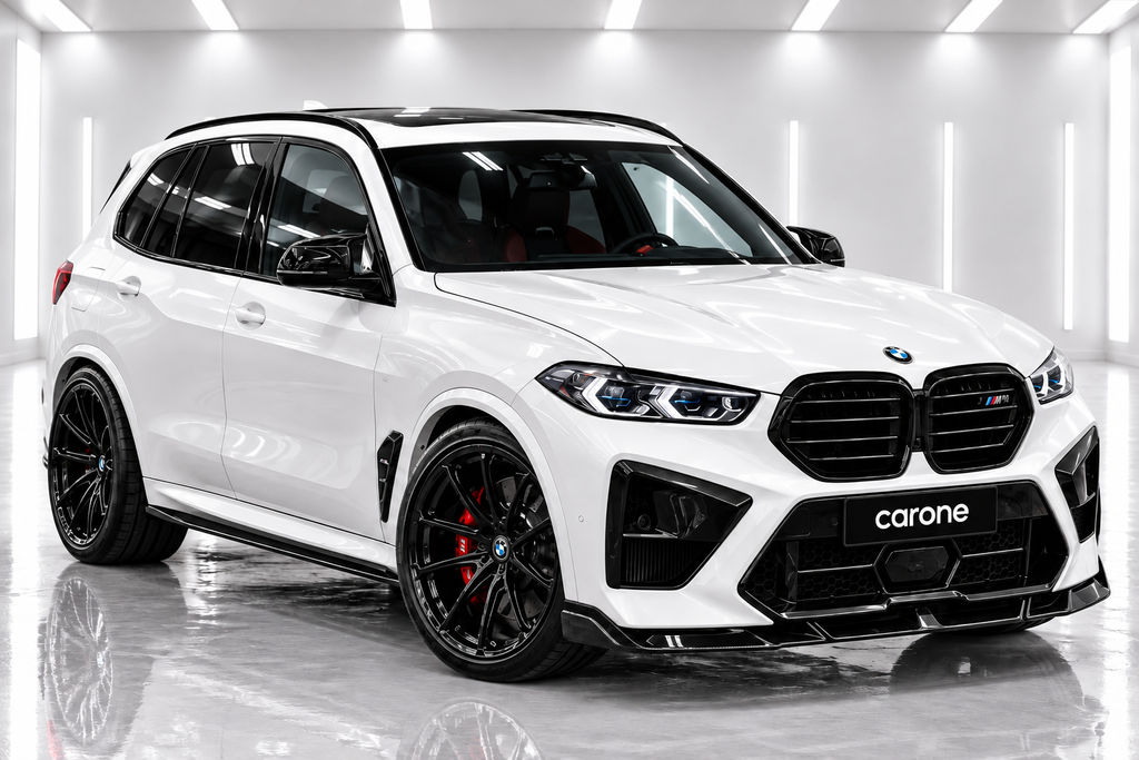 PARACHOQUES DELANTERO NEGRO BRILLANTE DIVISOR DE LABIOS PARA BMW F95 X5M F96 X6M LCI LT ESTILO 24-26
