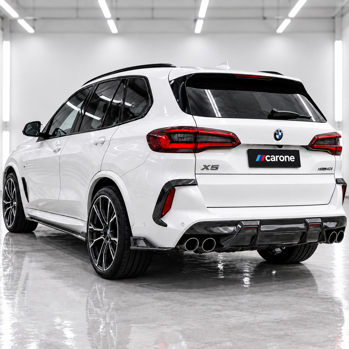 EXTENSION DE PARACHOQUES TRASERO DE FIBRA DE CARBONO PARA BMW F95 X5M 2020-26