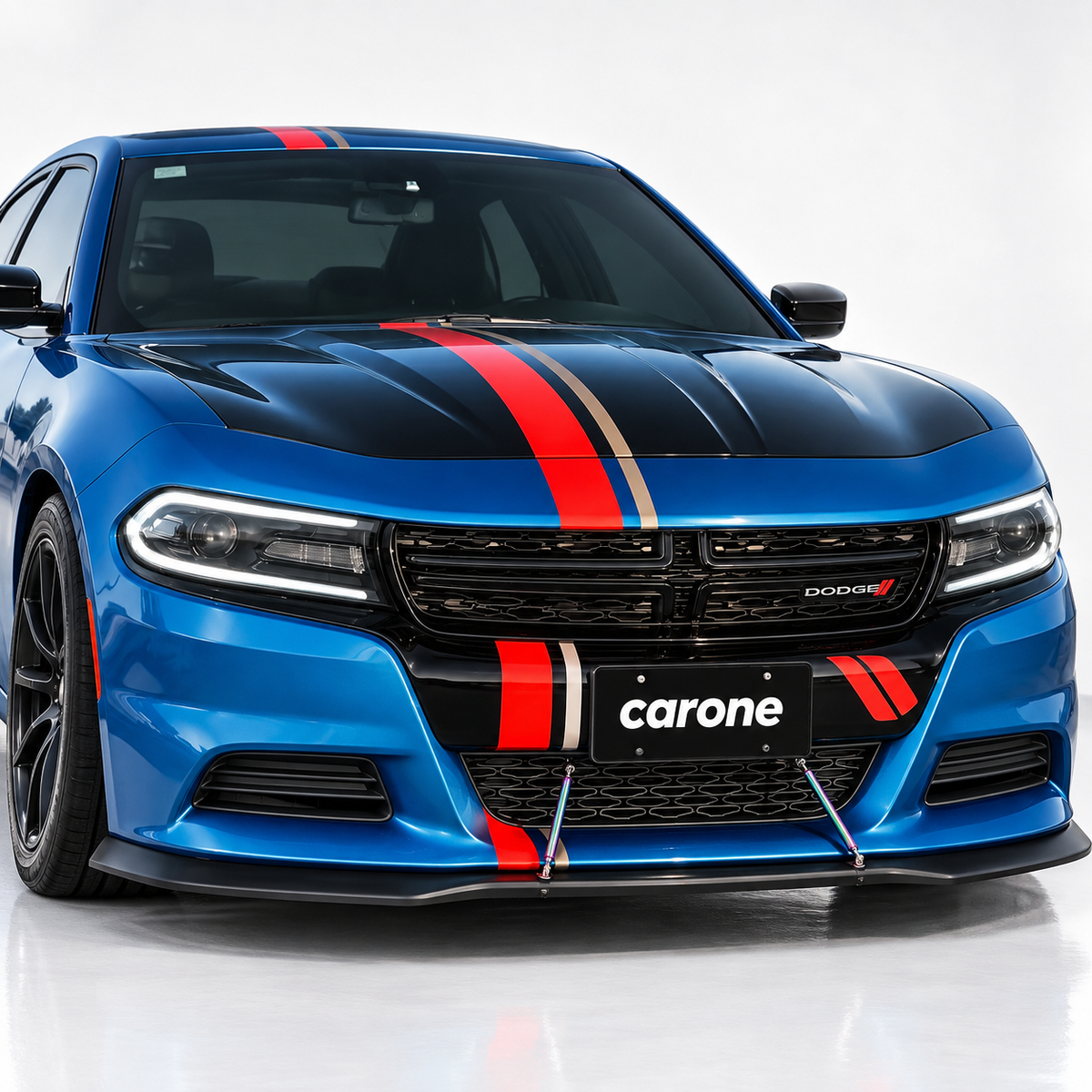 DODGE 15-23 R/T SXT ESTILO PARACHOQUES DELANTERO ALERÓN DIVISOR + VARILLA