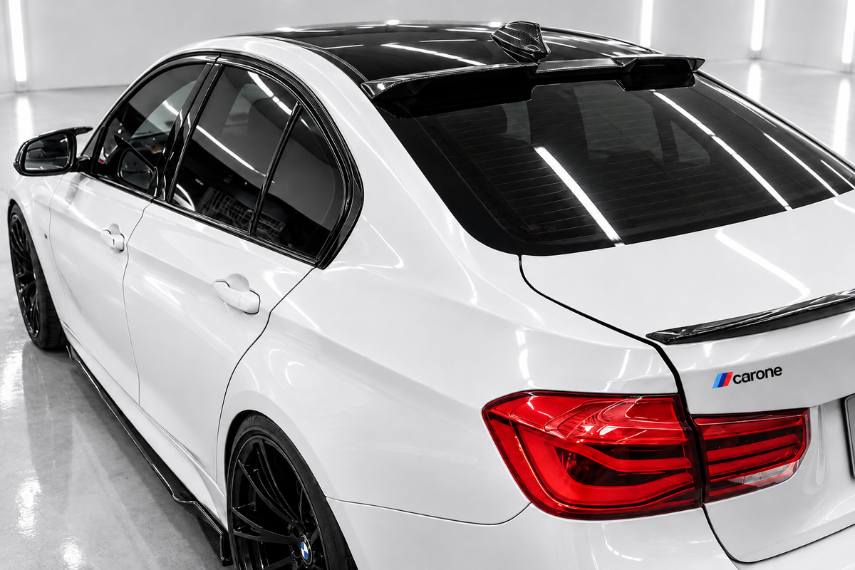PARA BMW F80 M3 F30 328i V3 ALERÓN TECHO VENTANA TRASERA FIBRA CARBONO HIGH KICK 14-19