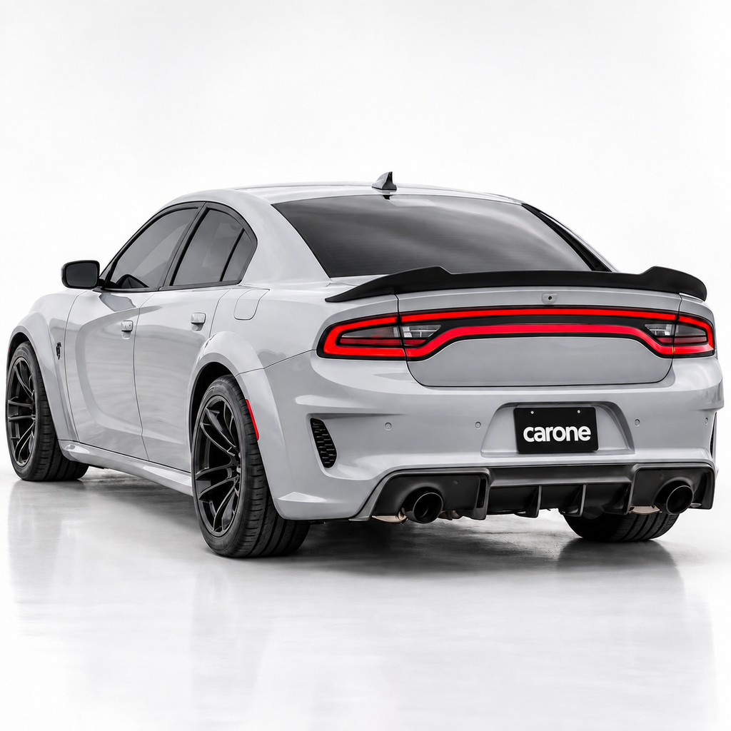 DODGE CHARGER 11-2023 NEGRO BRILLANTE HIGHKICK MALETERO TRASERO ALERÓN DUCKBILL