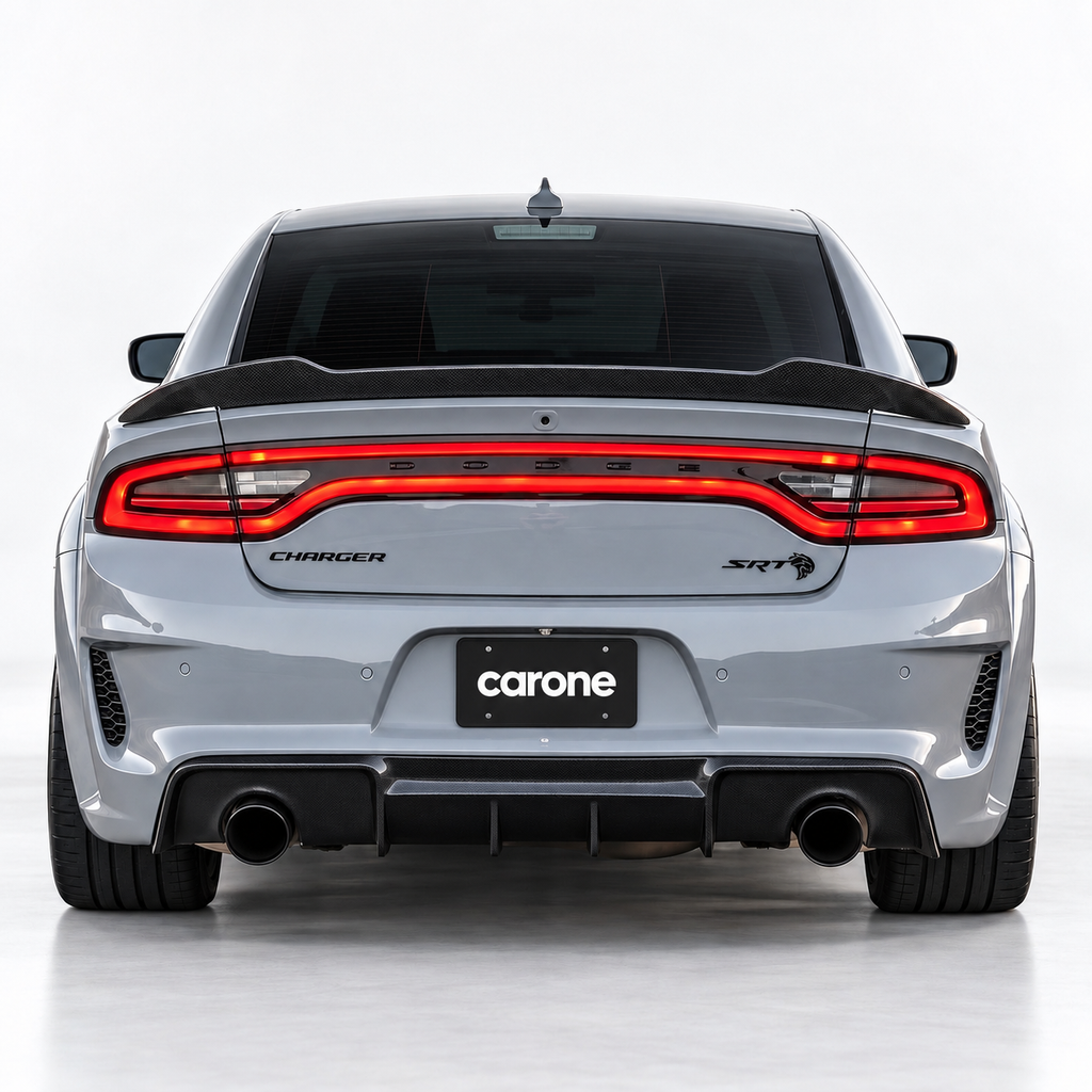 DODGE CHARGER 11-2023 NEGRO BRILLANTE HIGHKICK MALETERO TRASERO ALERÓN DUCKBILL