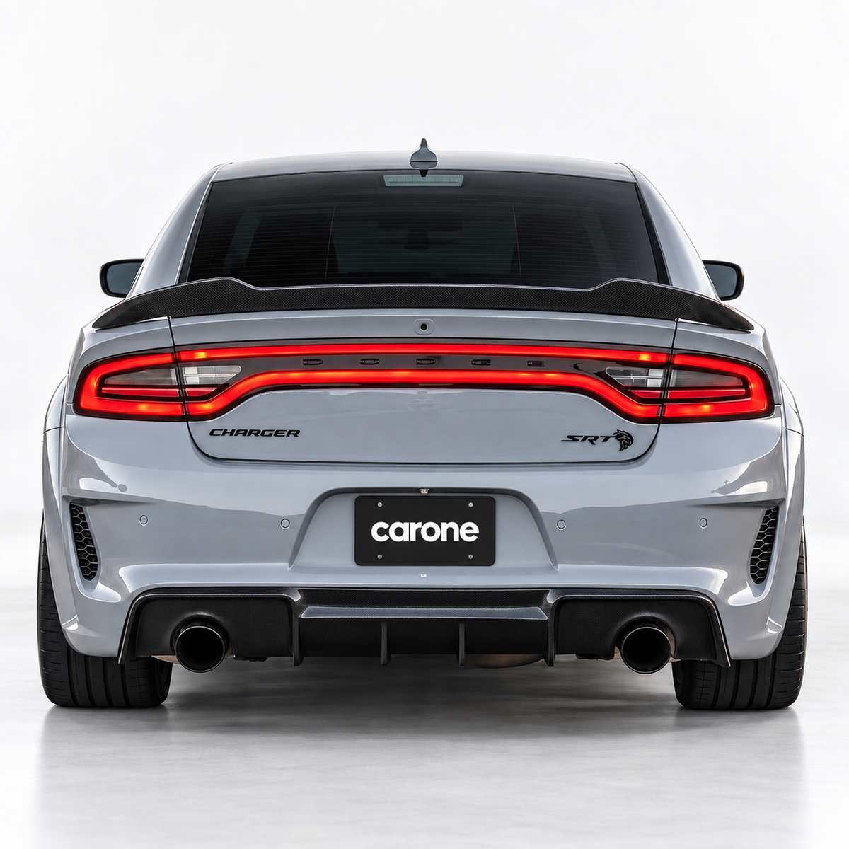 DODGE CHARGER 11-2023 NEGRO BRILLANTE HIGHKICK MALETERO TRASERO ALERÓN DUCKBILL