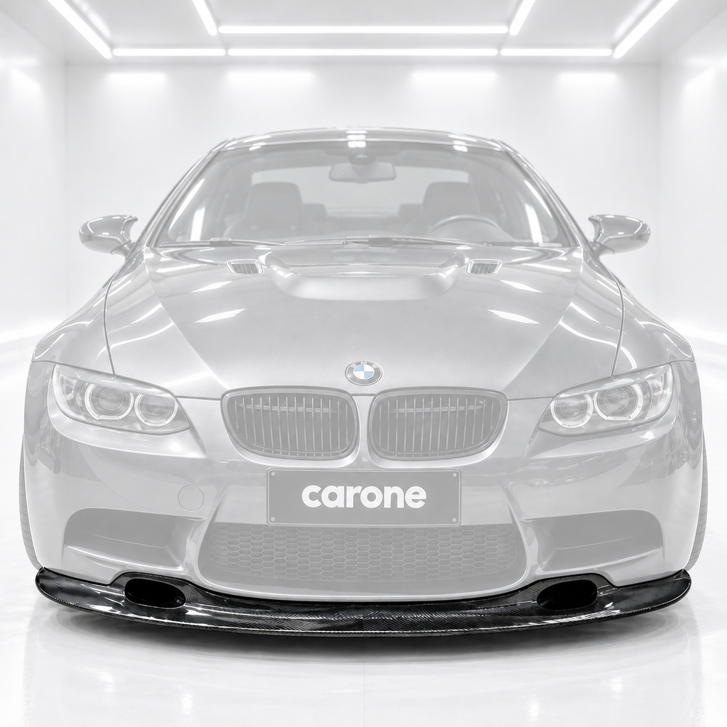 DIVISOR DE LABIOS DE PARACHOQUES DELANTERO DE FIBRA DE CARBONO ESTILO BMW E92 E93 E90 M3 GT4 2008-2013