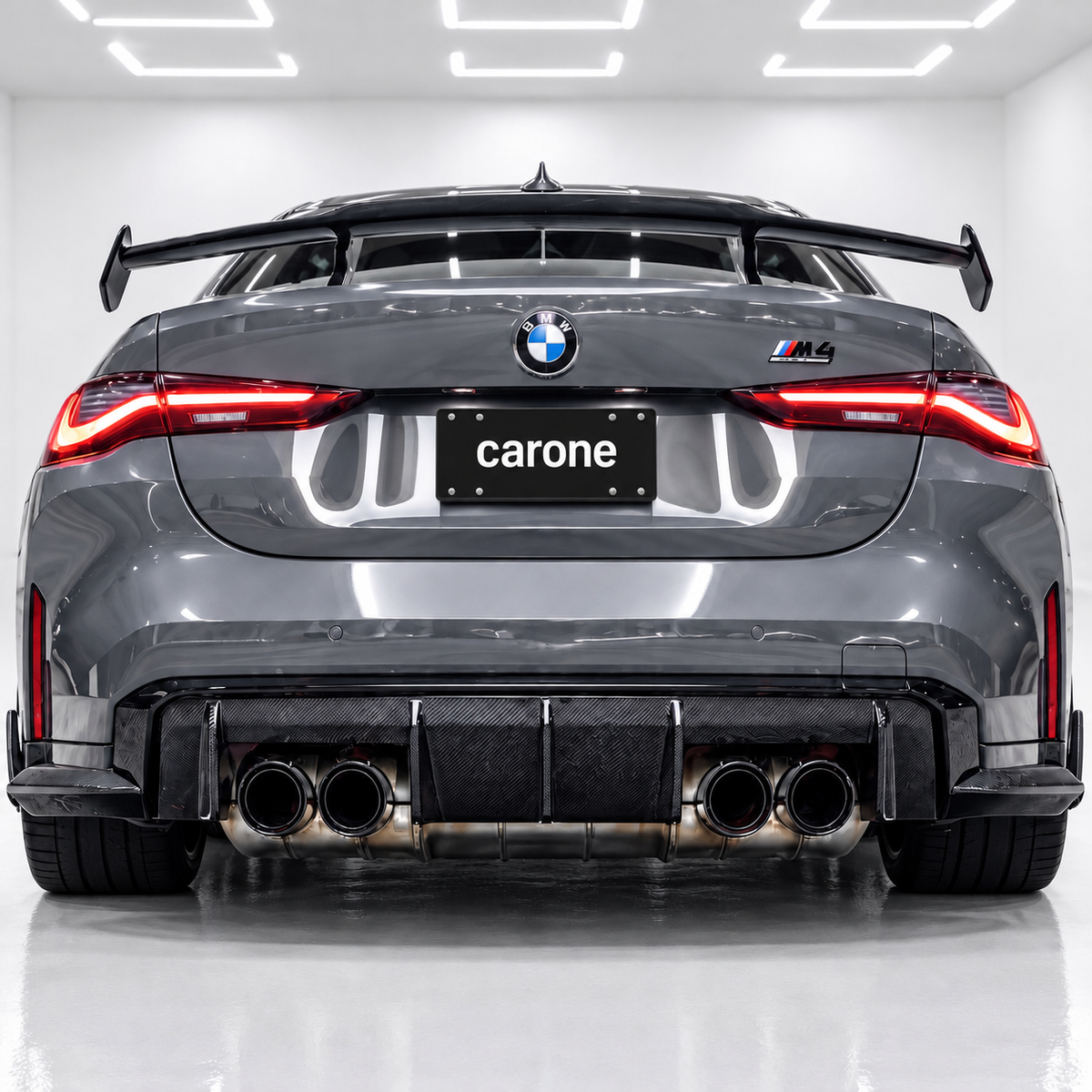 Extensión de esquina de parachoques trasero de fibra de carbono seco estilo MP BMW G82 G83 M4 21-26