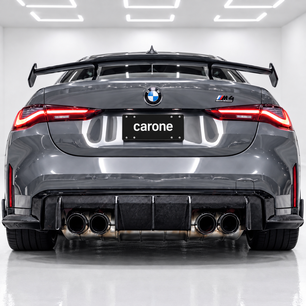 Extensión de parachoques trasero de fibra de carbono estilo rendimiento para BMW G82 G83 M4 21-26