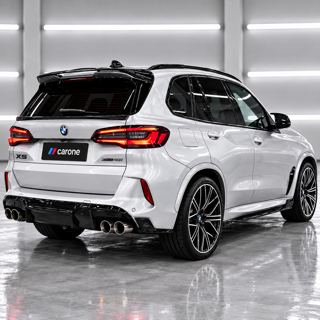 EXTENSIÓN DE FALDÓN LATERAL NEGRO BRILLANTE ESTILO X5M R SPORT 2019-25 BMW F95 G05 X5 M SPORT