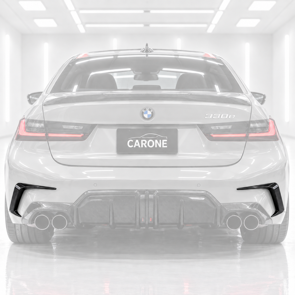 PARA BMW 330i M340i M 19-22 SPORT FIBRA DE CARBONO PARACHOQUES TRASERO VENTILACIÓN LATERAL MOLDURA CANARD