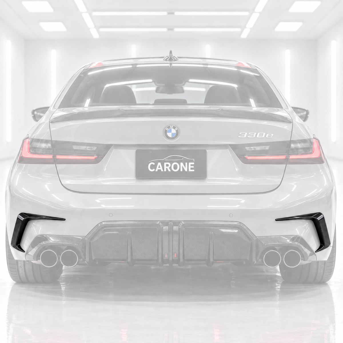 PARA BMW 330i M340i M 19-22 SPORT FIBRA DE CARBONO PARACHOQUES TRASERO VENTILACIÓN LATERAL MOLDURA CANARD