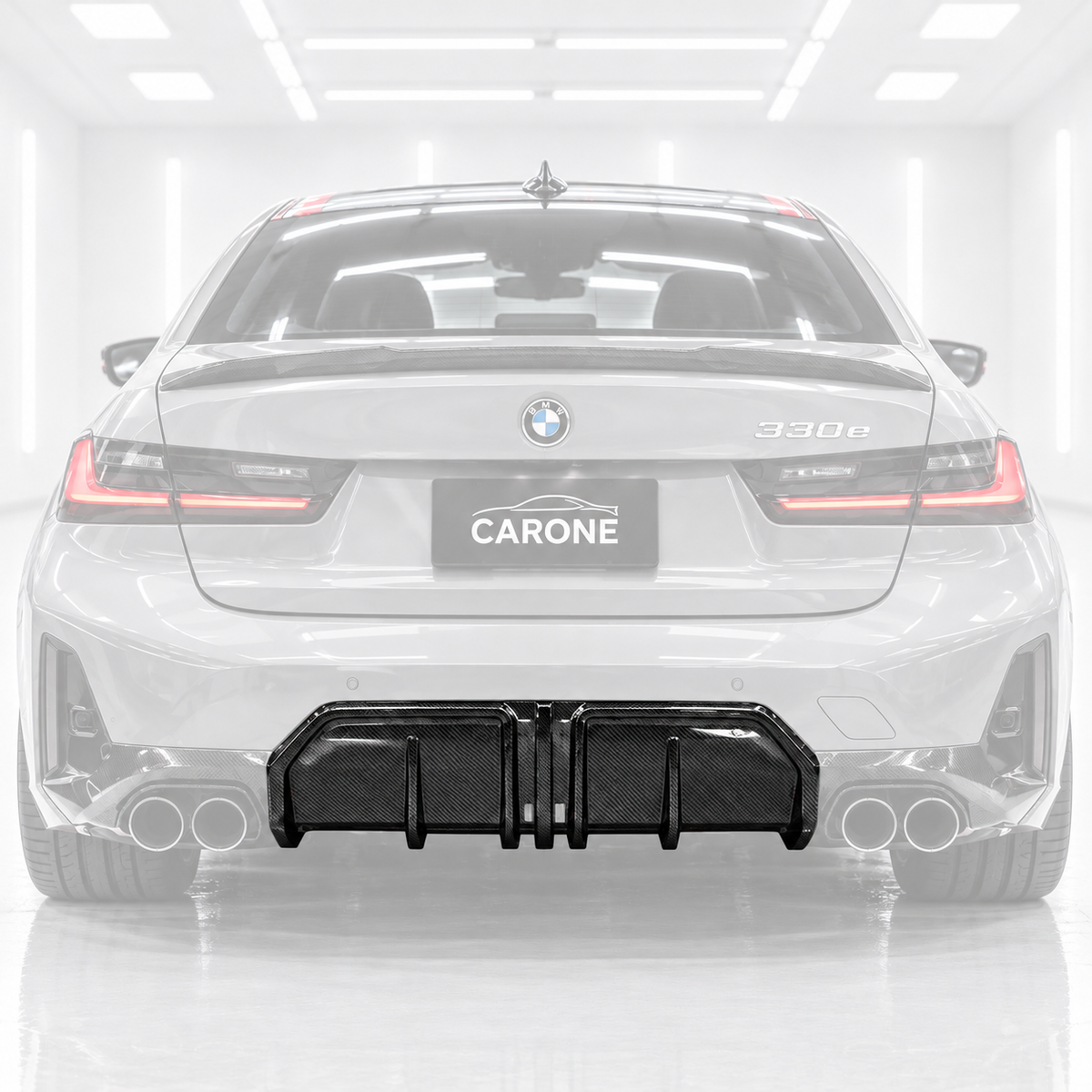 DIFUSOR MEDIO PARACHOQUES TRASERO FIBRA CARBONO REAL DEPORTIVO BMW G20 LCI 330I M 23-26
