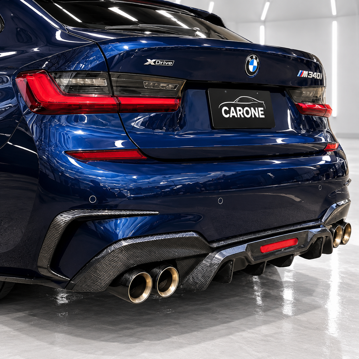 PARA BMW 330i M340i M 19-22 SPORT FIBRA DE CARBONO PARACHOQUES TRASERO VENTILACIÓN LATERAL MOLDURA CANARD